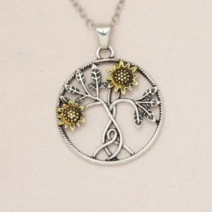 Celtic Sunflower Necklace Zinc alloy